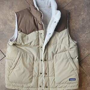 Patagonia Men's Two-Tone Puffer Vest Reversible Men LARGE
